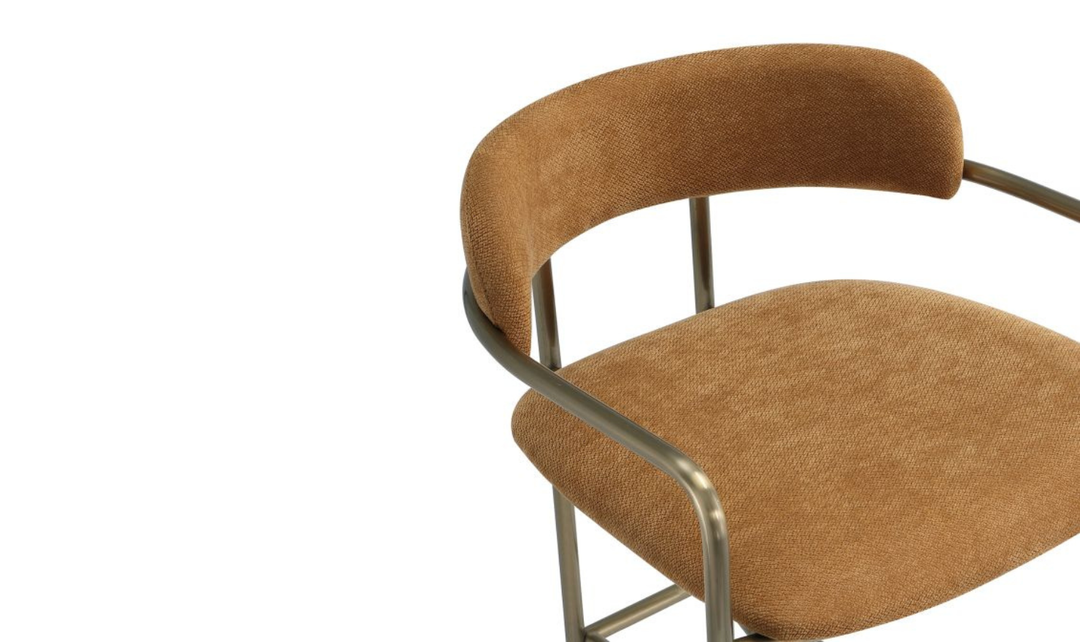 Manhattan Comfort Serene Metal Upholstered Barstool-jennifer