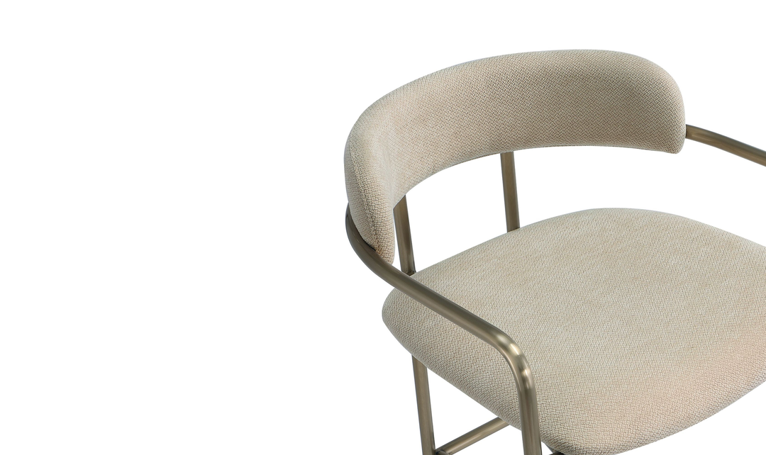 Manhattan Comfort Serene Metal Upholstered Counter Stool-jennifer
