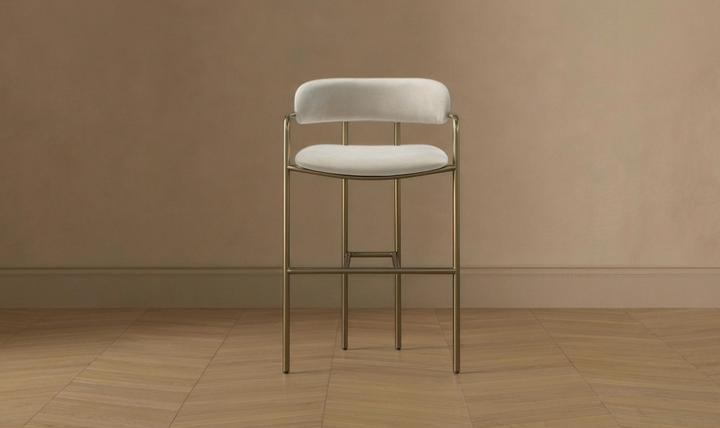 Manhattan Comfort Serene Metal Upholstered Counter Stool-jennifer