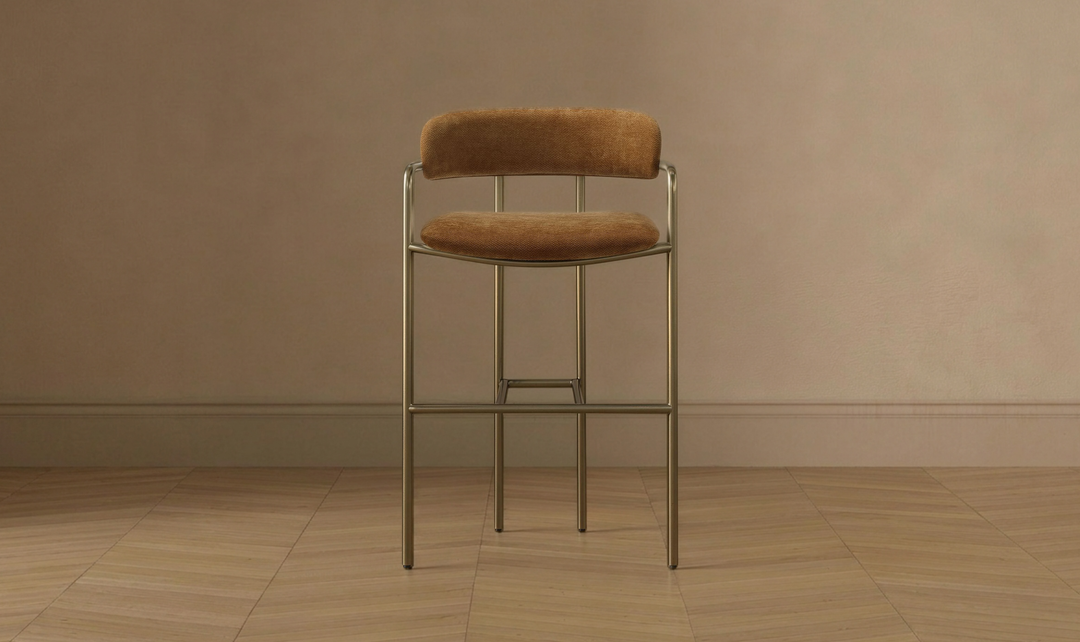 Manhattan Comfort Serene Metal Upholstered Counter Stool-jennifer