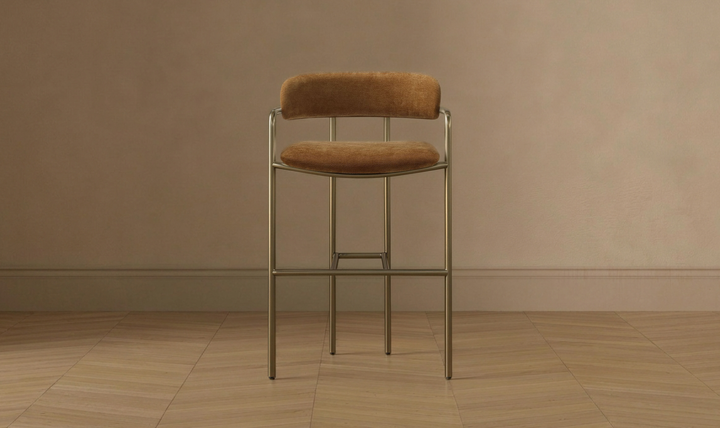 Manhattan Comfort Serene Metal Upholstered Counter Stool-jennifer