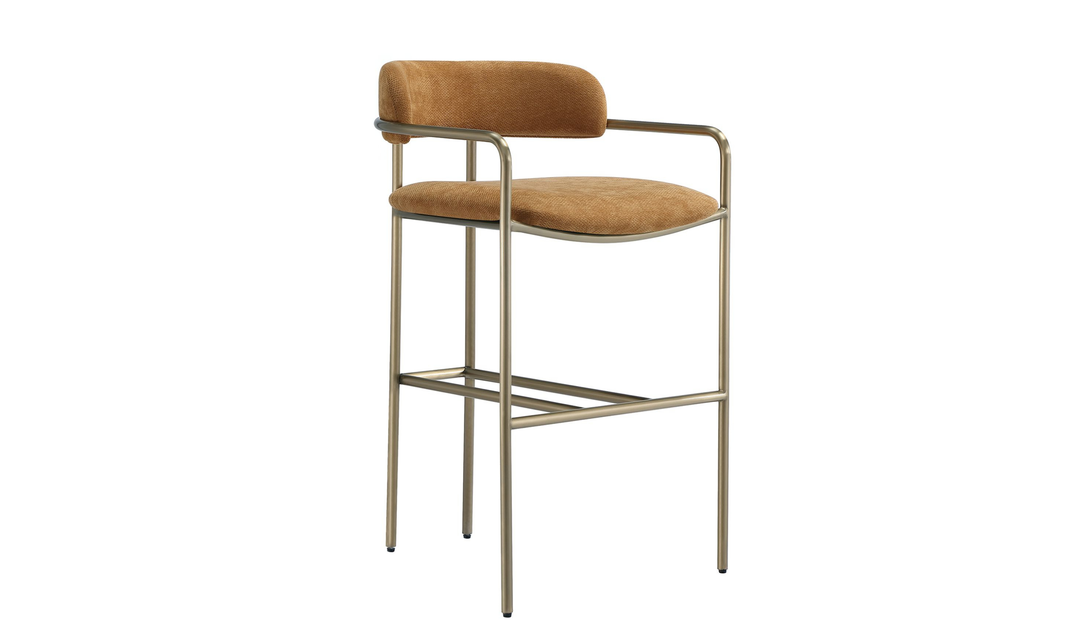 Manhattan Comfort Serene Metal Upholstered Counter Stool-jennifer