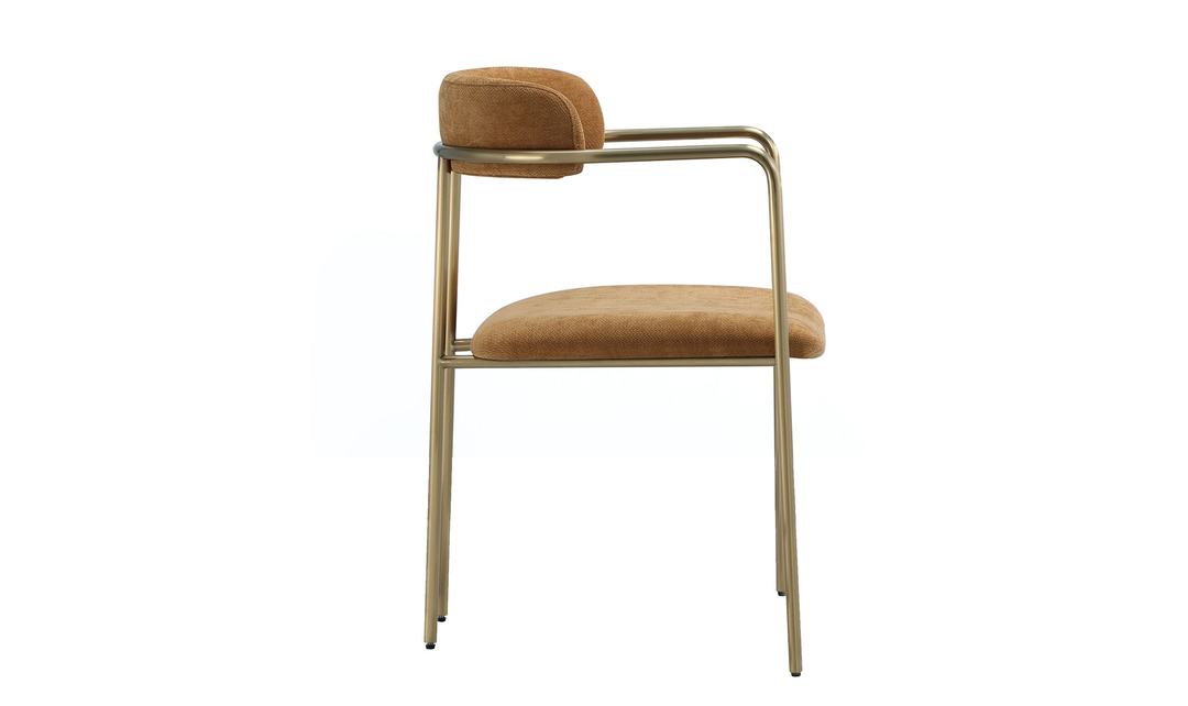 Manhattan Comfort Serene Metal Upholstered Dining Chair-jennifer