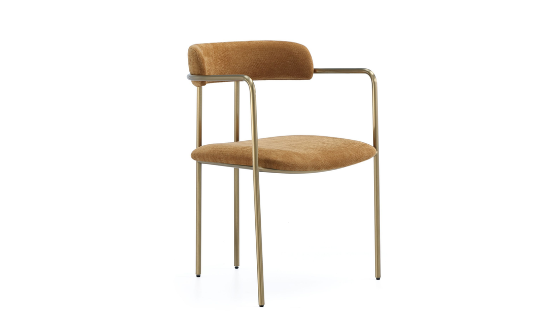 Manhattan Comfort Serene Metal Upholstered Dining Chair-jennifer