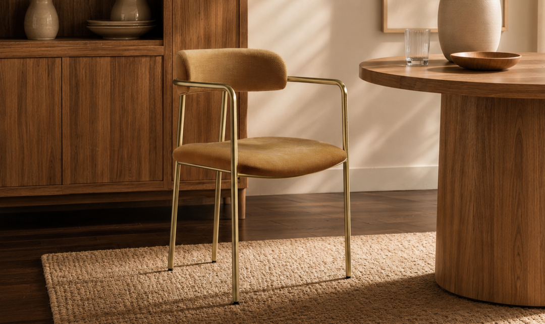 Manhattan Comfort Serene Metal Upholstered Dining Chair-jennifer