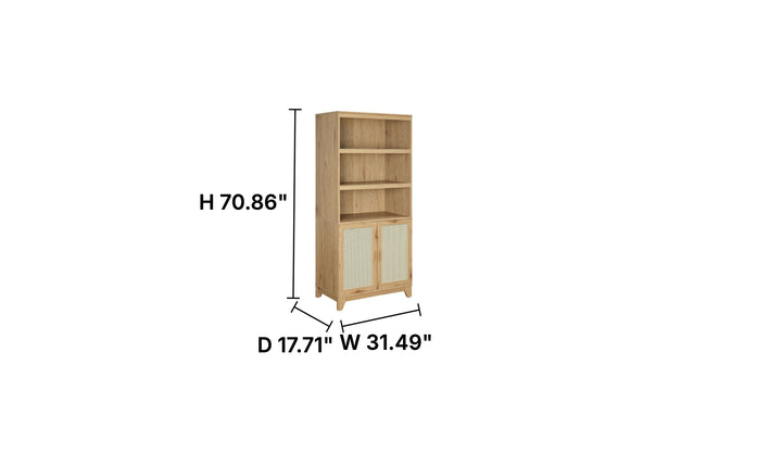 Manhattan Comfort Sheridan Bookcase Cabinet-Jennifer Furniture