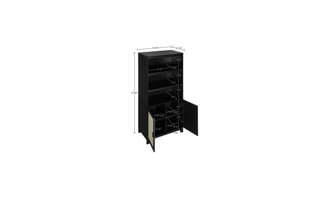 Manhattan Comfort Sheridan Bookcase Cabinet-Jennifer Furniture
