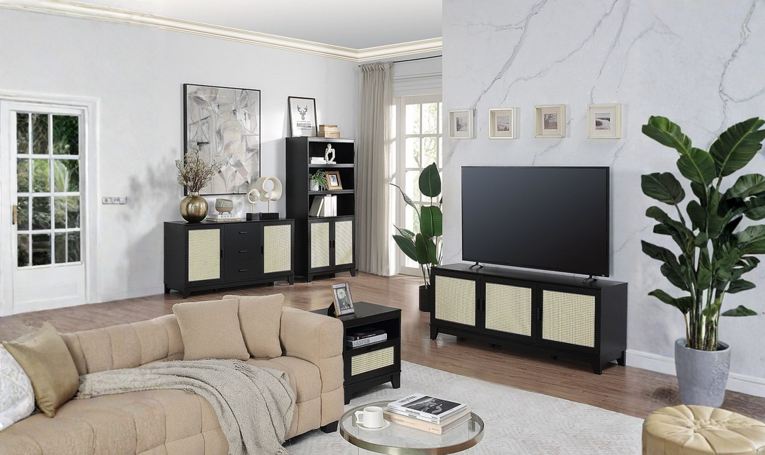 Manhattan Comfort Sheridan Bookcase Cabinet-Jennifer Furniture