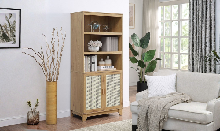 Manhattan Comfort Sheridan Bookcase Cabinet-Jennifer Furniture