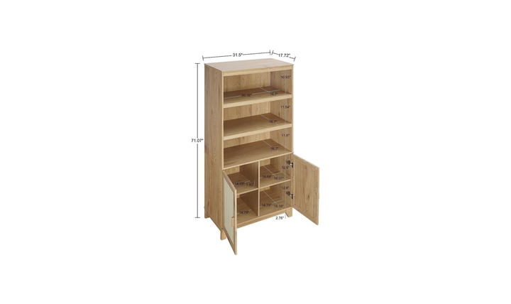 Manhattan Comfort Sheridan Bookcase Cabinet-Jennifer Furniture