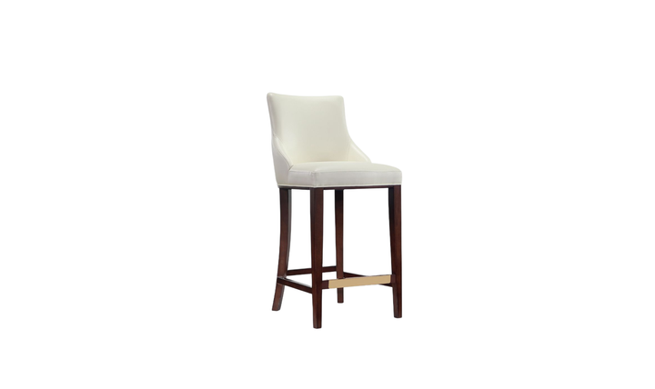 Manhattan Comfort Shubert Wood Upholstered Barstool-Jennifer Furniture