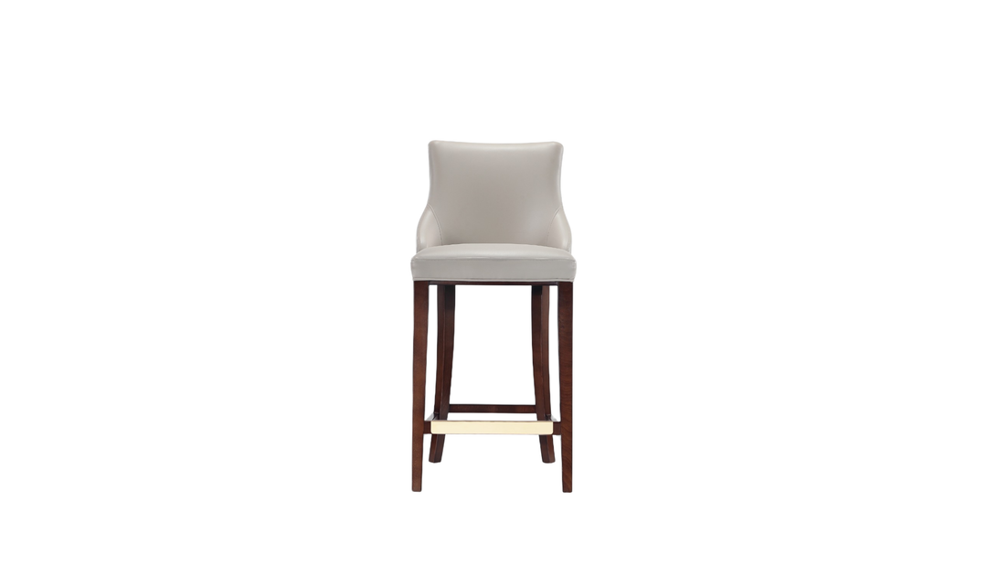 Manhattan Comfort Shubert Wood Upholstered Barstool-Jennifer Furniture