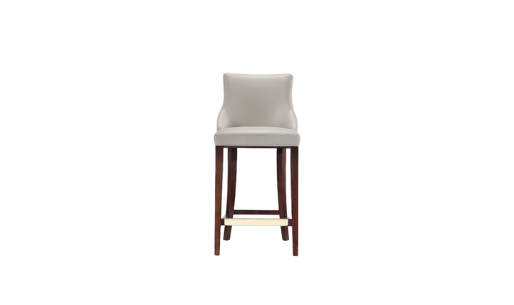 Manhattan Comfort Shubert Wood Upholstered Barstool-Jennifer Furniture