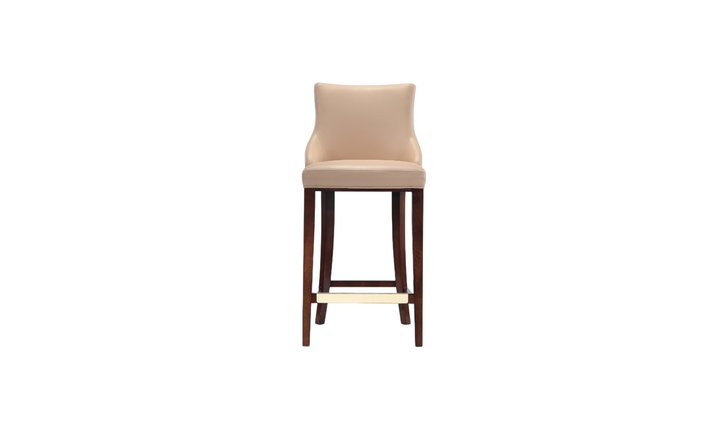 Manhattan Comfort Shubert Wood Upholstered Barstool-Jennifer Furniture
