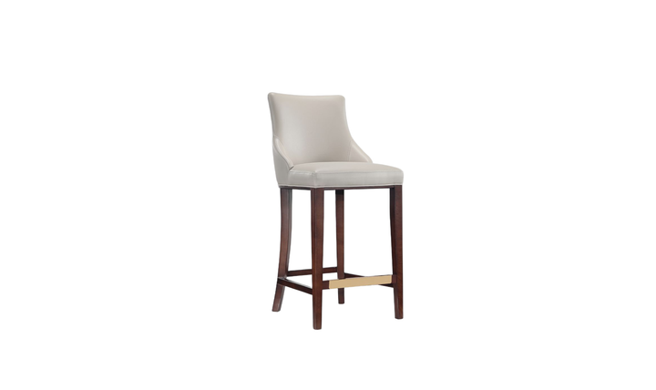 Manhattan Comfort Shubert Wood Upholstered Barstool-Jennifer Furniture