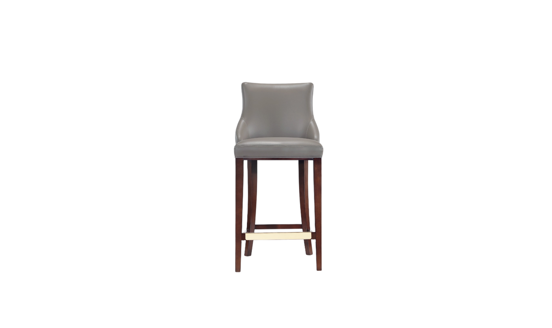 Manhattan Comfort Shubert Wood Upholstered Barstool-Jennifer Furniture