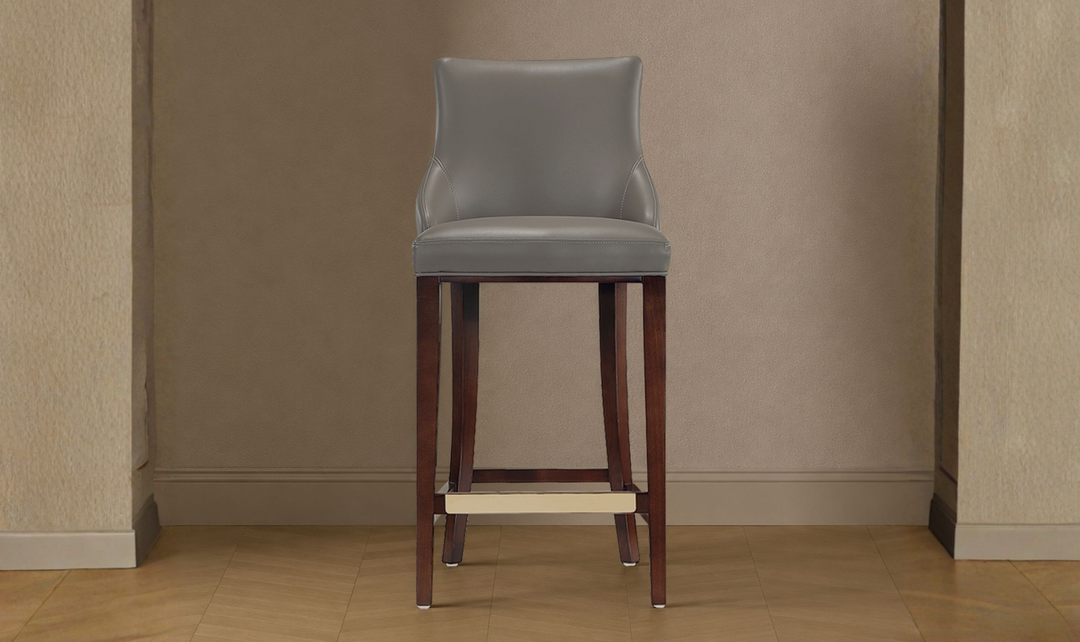 Manhattan Comfort Shubert Wood Upholstered Barstool-Jennifer Furniture
