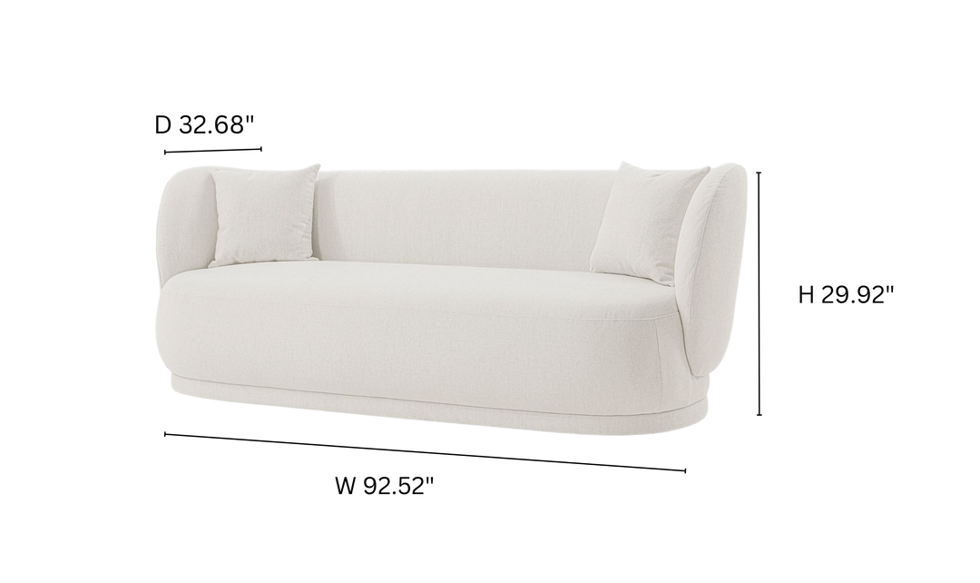Manhattan Comfort Siri Upholstered Sofa With Accent Pillows