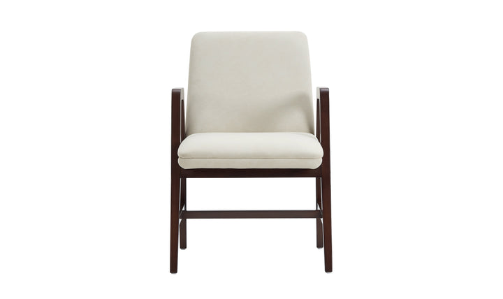 Manhattan Comfort Stella Velvet Wood Armchair-Jennifer Furniture