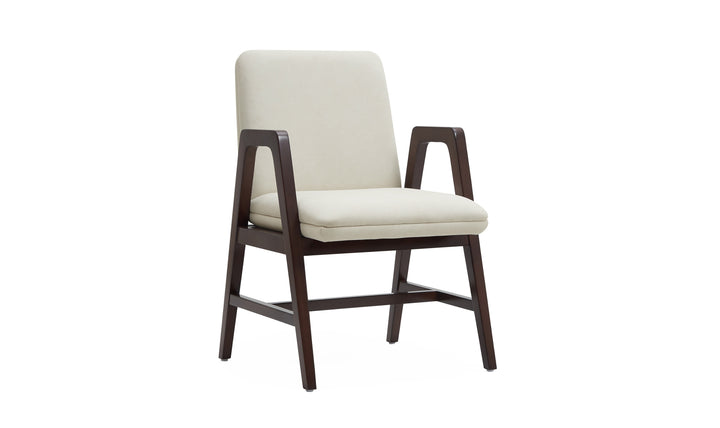 Manhattan Comfort Stella Velvet Wood Armchair-Jennifer Furniture