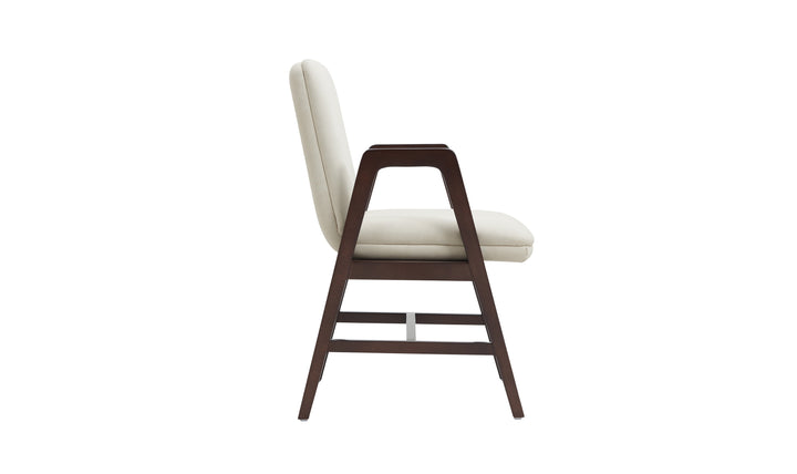 Manhattan Comfort Stella Velvet Wood Armchair-Jennifer Furniture