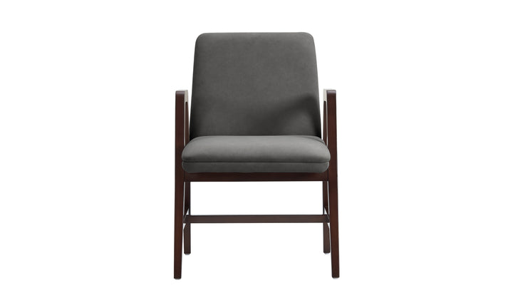 Manhattan Comfort Stella Velvet Wood Armchair-Jennifer Furniture