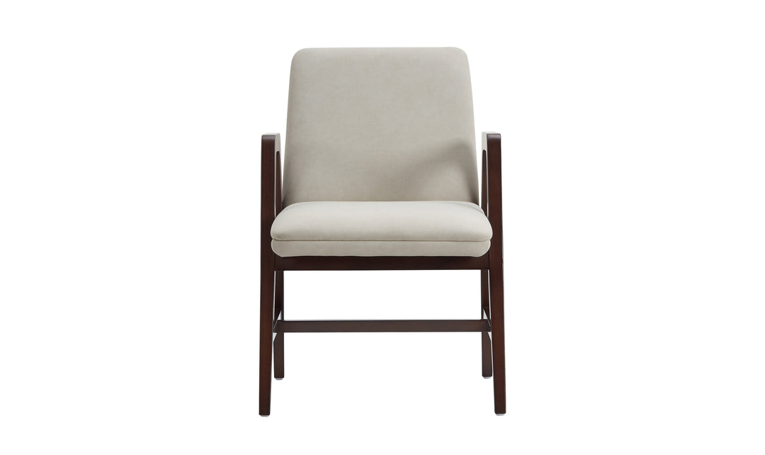 Manhattan Comfort Stella Velvet Wood Armchair-Jennifer Furniture