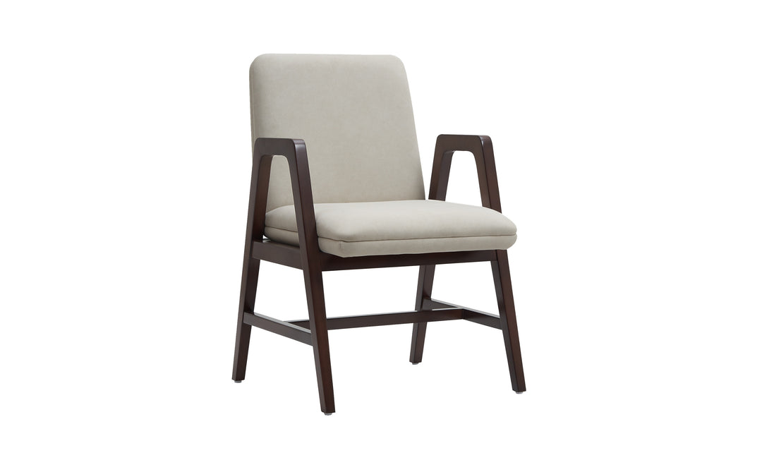 Manhattan Comfort Stella Velvet Wood Armchair-Jennifer Furniture