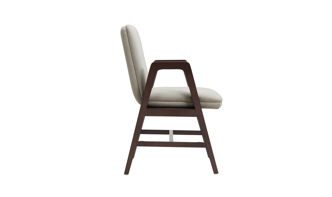 Manhattan Comfort Stella Velvet Wood Armchair-Jennifer Furniture