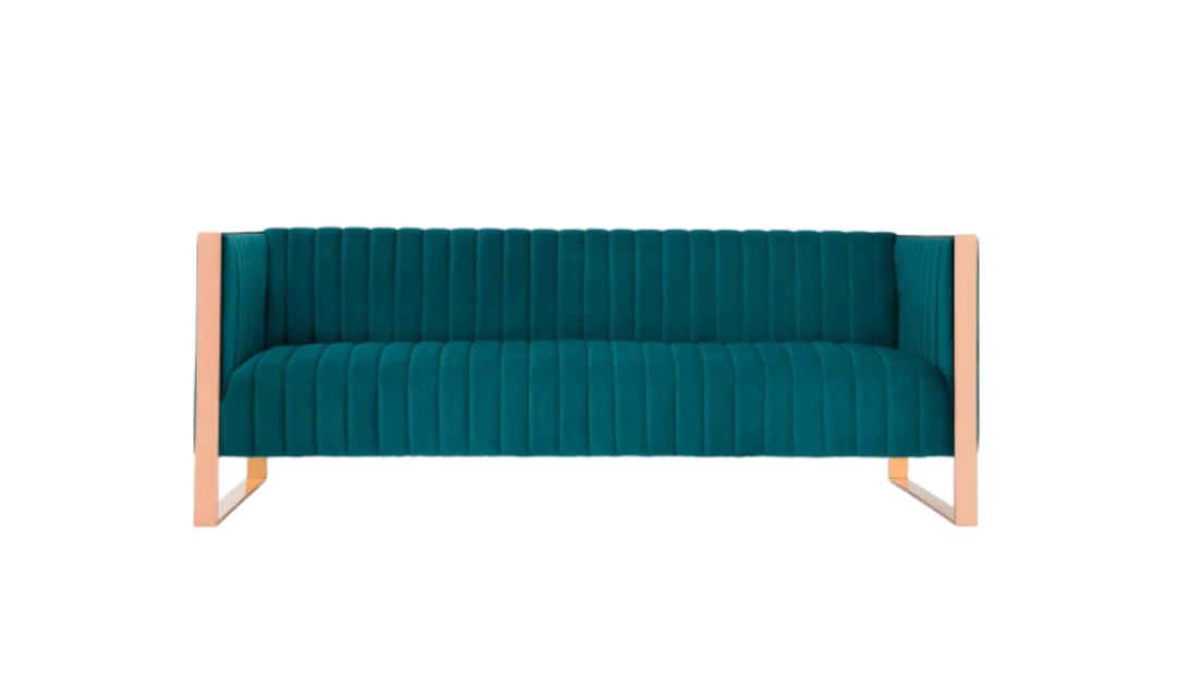 Manhattan Comfort Trillium 3-Seater Velvet Sofa - Jennifer Furniture