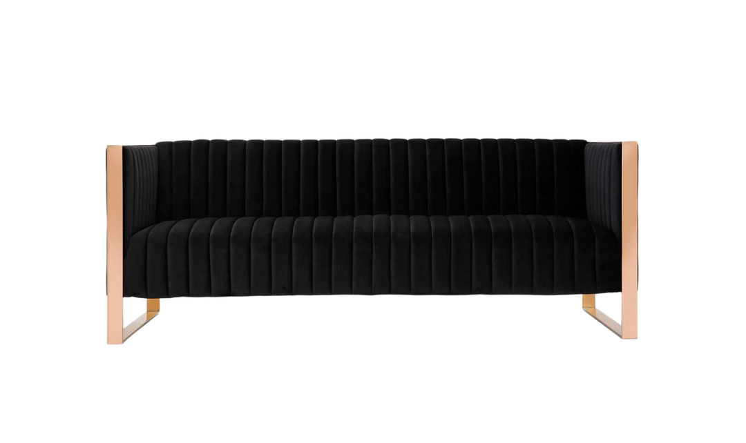 Manhattan Comfort Trillium 3-Seater Velvet Sofa - Jennifer Furniture