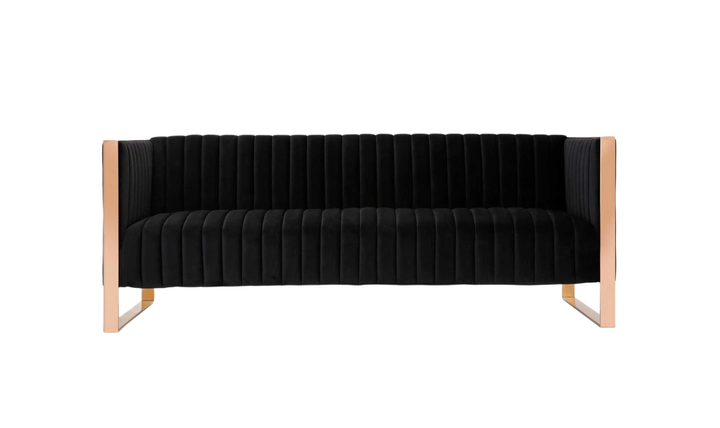 Manhattan Comfort Trillium 3-Seater Velvet Sofa - Jennifer Furniture