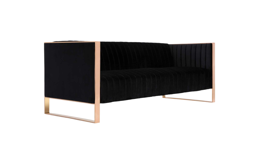 Manhattan Comfort Trillium 3-Seater Velvet Sofa - Jennifer Furniture