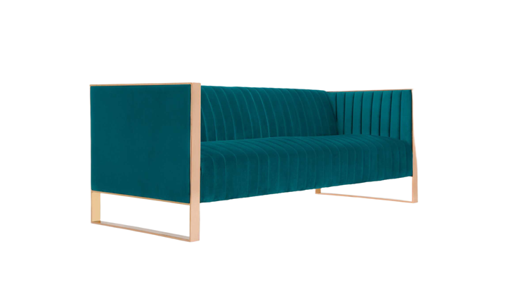Manhattan Comfort Trillium 3-Seater Velvet Sofa - Jennifer Furniture