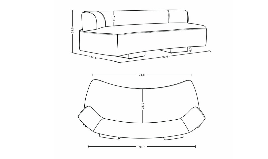 Manhattan Comfort Verandah Chenille Upholstered Loveseat
