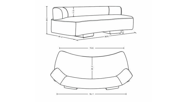 Manhattan Comfort Verandah Chenille Upholstered Loveseat
