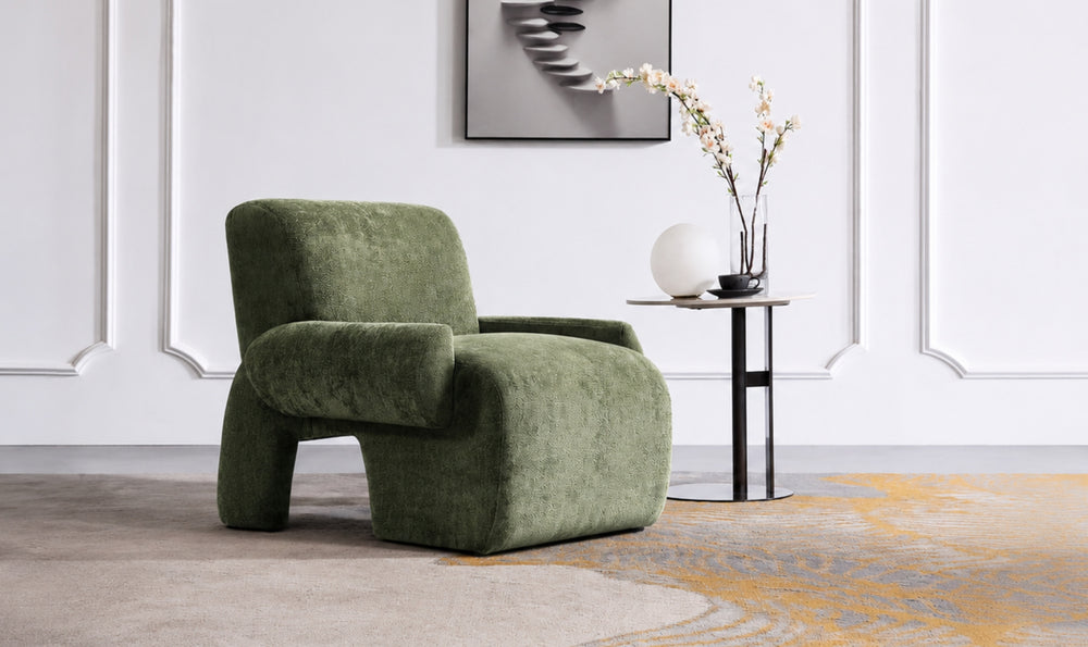Manhattan Comfort Verandah Chenille Lounge Chair-Jenniferfurniture