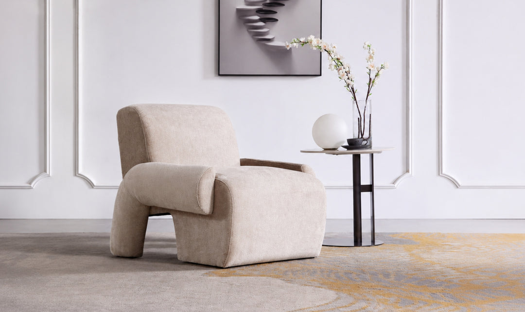 Manhattan Comfort Verandah Chenille Lounge Chair-Jenniferfurniture