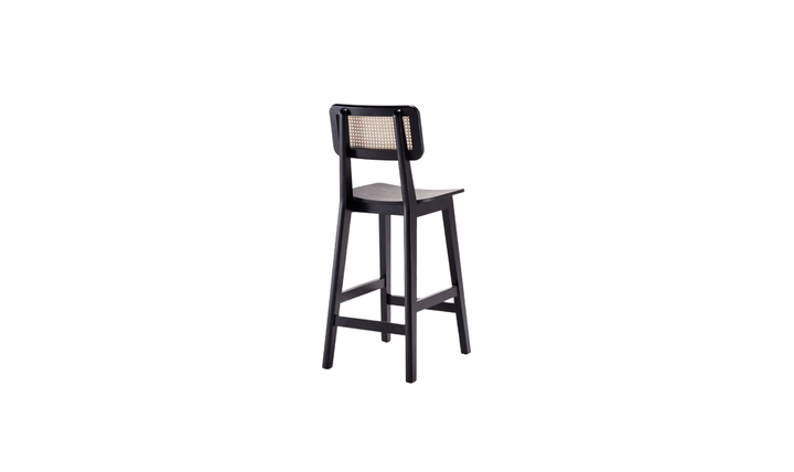 Manhattan Comfort Versailles Cane Back Wood Counter Stool