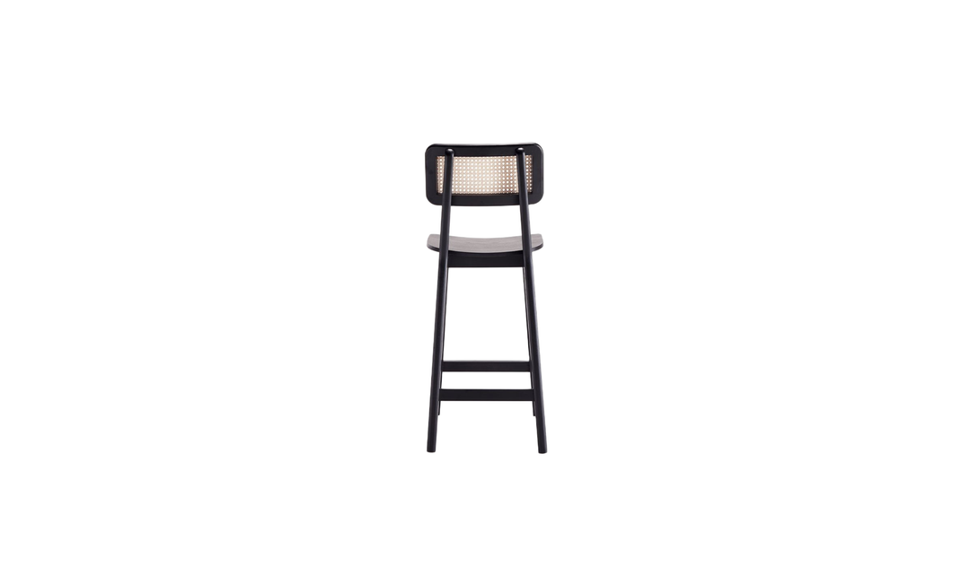 Manhattan Comfort Versailles Cane Back Wood Counter Stool