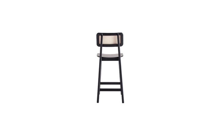 Manhattan Comfort Versailles Cane Back Wood Counter Stool