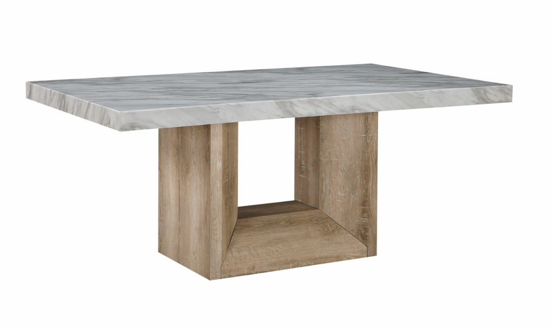 Manhattan Beige Dining Table Set With Natural Finish