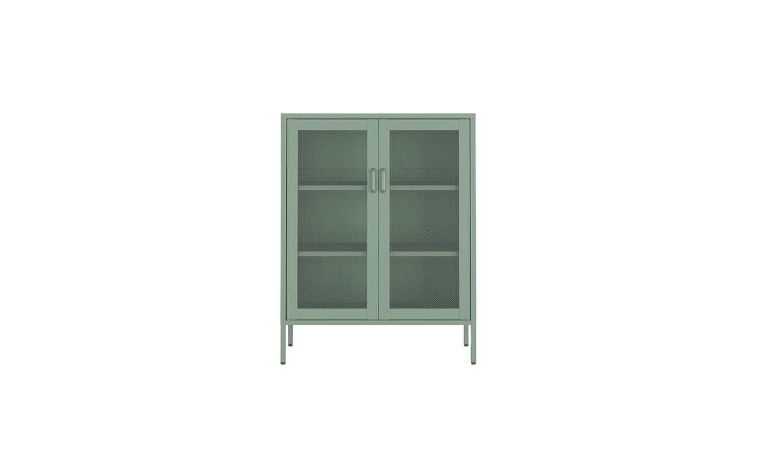 Manhattan Comfort Amelia Metal Accent Cabinet-Jennifer Furniture