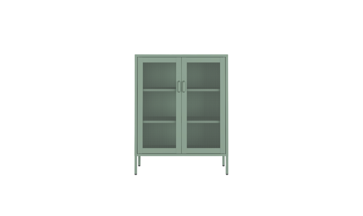 Manhattan Comfort Amelia Metal Accent Cabinet-Jennifer Furniture