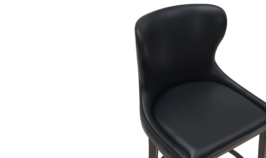 Manhattan Comfort Blair Wood Upholstered Counter Stool-Jennifer Furniture