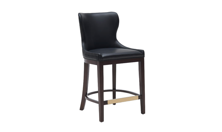 Manhattan Comfort Blair Wood Upholstered Counter Stool-Jennifer Furniture