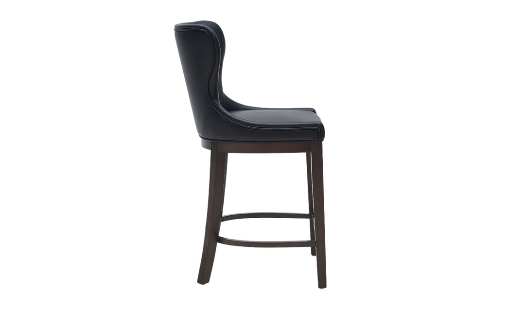Manhattan Comfort Blair Wood Upholstered Counter Stool-Jennifer Furniture