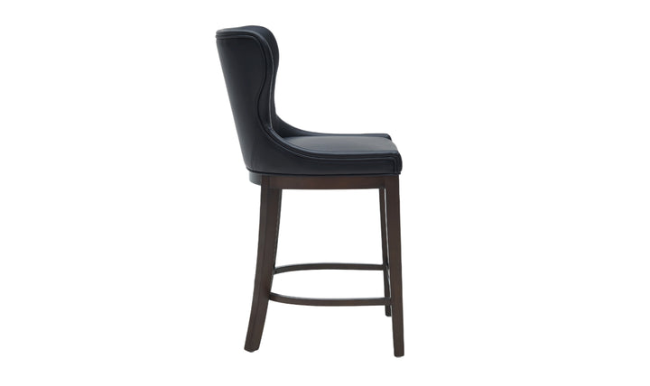 Manhattan Comfort Blair Wood Upholstered Counter Stool-Jennifer Furniture
