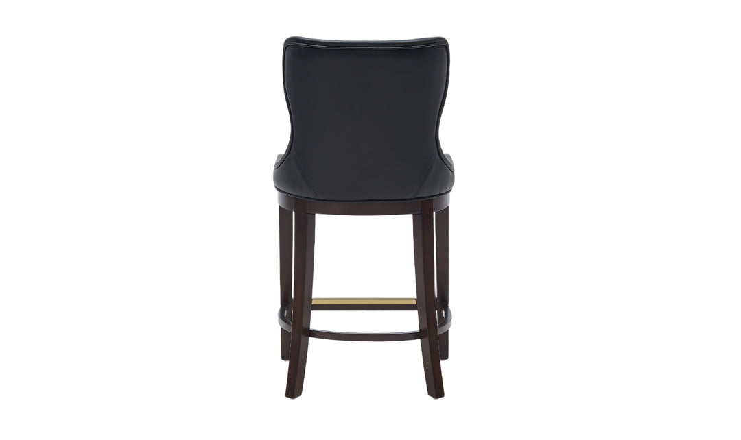 Manhattan Comfort Blair Wood Upholstered Counter Stool-Jennifer Furniture