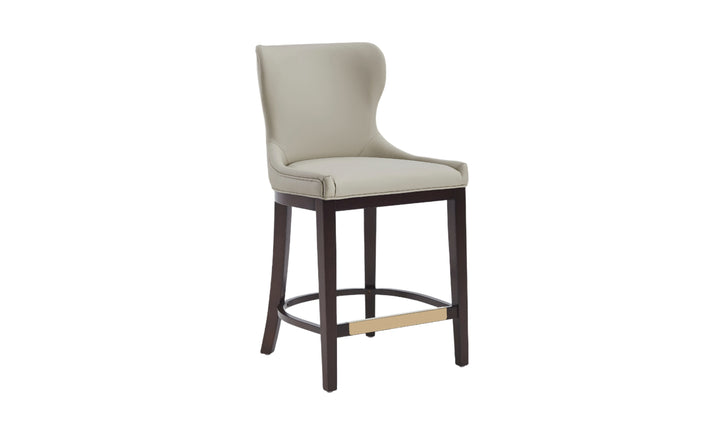 Manhattan Comfort Blair Wood Upholstered Counter Stool-Jennifer Furniture